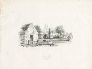Tamworth: litografi (vignetteret) af School English