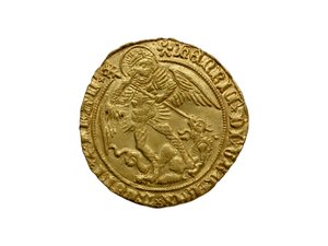 Tudor mønt fra Asthall Hoard af School English