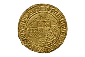Tudor mønt fra Asthall Hoard af School English