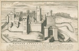 Tutbury Castle: kobberpladegravering, nd [c 1733] (tryk) af School English
