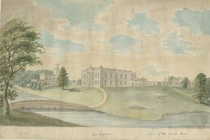 Ukendt placering - Hall: akvarelmaleri og [c 1762-1802] (maleri) af School English