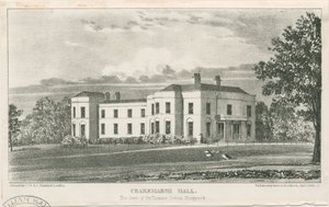 Uttoxeter - Crakemarsh Hall: litografi, nd [c 1839] (tryk) af School English