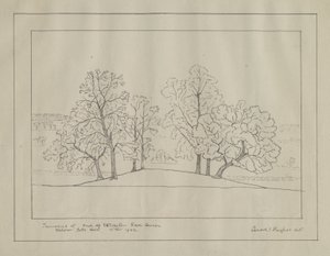 Uttoxeter - "Tumulus at end of Uttoxeter Race Course": arkitektonisk tryk af School English