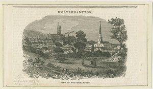 Wolverhampton - Fjernsyn [fra Penn Road]: træsnitsgravering, nd [19. århundrede] (tryk) af School English