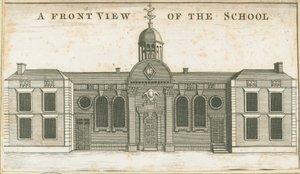 Wolverhampton - Grammar School: akvatintegravering, nd [c 1751] (tryk) af School English