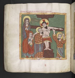 Eller. 481, f.106v, Nedstigningen fra korset (pergament)