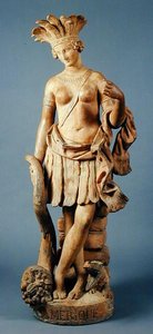 Amerique" (terracotta) af School French