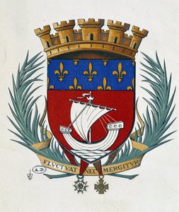 Blazon of Paris "Flyder og synker ikke" af School French