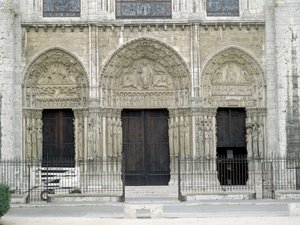 Chartres katedral. af School French