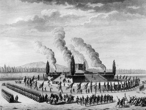 Franske revolution: Funebres til ære for de borgere, der døde i Nancy i september 1790. Paris, biblioteket for Institut for revolutionshistorie af School French