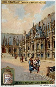 Gotiske monumenter: retsbygningen i Rouen - chromo. Liébig af School French