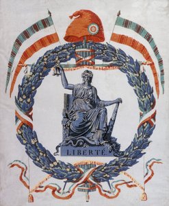Frihed: Allegori om revolutionen og republikken af School French
