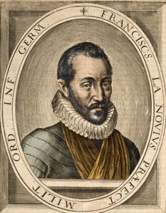 Portræt af Francois de La Noue (1531-1591), forfatter til franske politiske og militære taler - Francois de la Noue kaldet Bras-de-Fer (jernarm) af School French