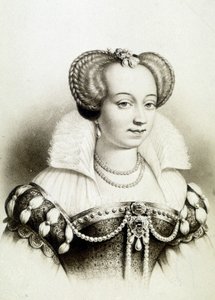 Portræt af Margaret af Valois, kendt som dronning Margot (1553-1615), dronning af Navarra, første hustru til Henrik IV.