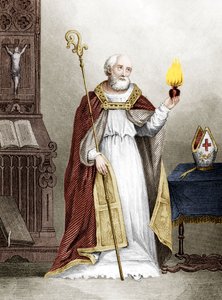 Saint Augustine (gravering) af School French