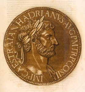 Kejser Hadrian (farve litho) af School French