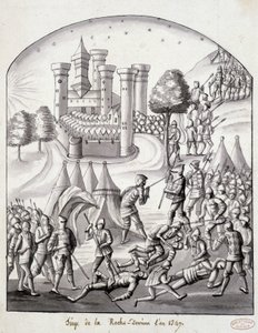 Belejringen af Roche-Derrien i 1349 af School French