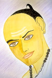 Aryabhata (akvarel på papir) af School Indian