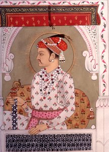 Konge af miniaturemaleri, Rajasthan, Indien af School Indian