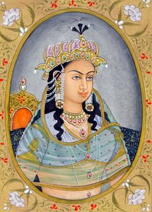 Miniaturemaleri af Mughul-dronningen Mehrunissa Indien Asien af School Indian