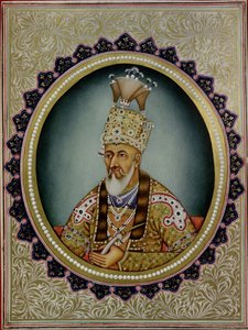 Portræt af Bahadur Shah II (1775-1862) af School Indian