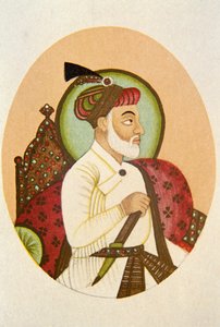 Portræt af mogul-kejser Bahadur Shah, Indien af School Indian