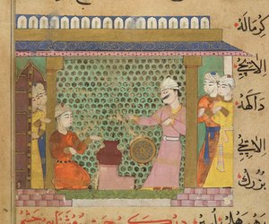 Sultan Ghiyath al-Din overvåger fremstillingen af medicin fra The Ni