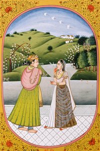 Årskalenderbillede og maleri til en hinduistisk måned Marshes, Indien af School Indian