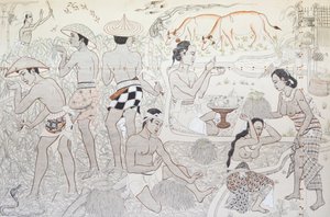 Mural Maleri (vægmaleri) af School Indonesian
