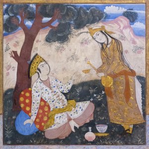 Frisk på Chehel Sotoun Palace, Esfahan, Iran