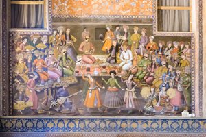 Frisk på Chehel Sotoun Palace, Esfahan, Iran