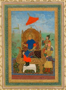 Portræt af Tamerlane (1336-1405) (eller Timur Lang, ""Timur den lamme") - Timur Khan af Anonym / Privat samling / ca 1625 / Iran / Gouache på papir / Portræt / 43,7x30,7