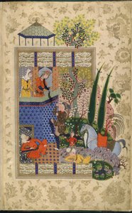 Jal Aat Rudabas balkon, fra Shahnama B Firdausi (Velam)