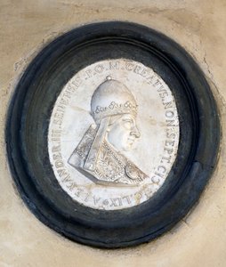 Basrelief-medaljon af pave Alexander III af School Italian