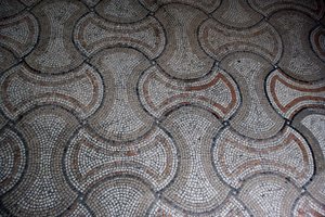 Detalje af gulvdekoration (mosaik) af School Italian