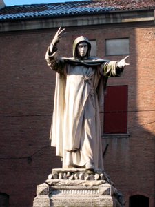 Statue af Jerome Savonarola (Girolamo Savonarola af School Italian