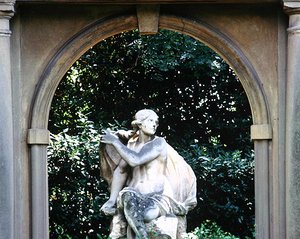 Venus-statue i Villa la Pietras have (foto) af School Italian