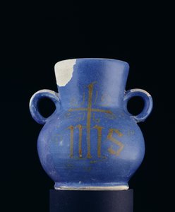 Tinglaseret ringvase (lertøj) af School Italian