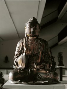 Buddha siddende i lalitasana position - skulptur, Kamakura periode (1185-1333) af Japanese School