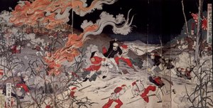 Første kinesisk-japanske krig - Hui-Go-sejr - kinesisk-japanske krig af Japanese School