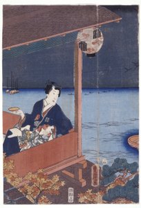 Genji (træsnit i farver) af School Japanese