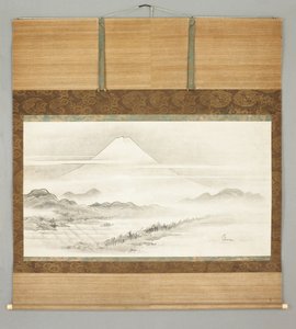 Kakemono, landskab af Mt. Fuji af Japanese School