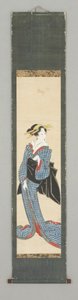Stående figur i kimono af Japanese School