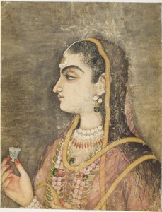 Portræt af en prinsesse af School Mughal