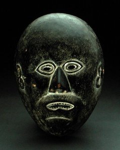 Maske, muligvis Gorong Culture, Nepal (træ) af School Nepalese
