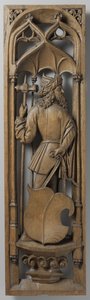 Panel fra en orgelkasse, ca. 1510-20 (eg med spor af polykromi) af School Netherlandish
