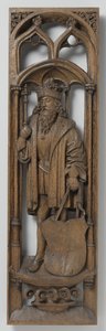 Panel fra en orgelkasse, ca. 1510-20 (eg med spor af polykromi) af School Netherlandish
