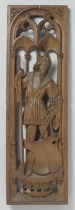 Reliefplade med en banketscene, ca. 2600–2500 f.Kr. (gipsalabast) af School Netherlandish