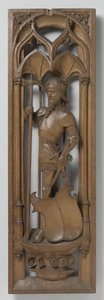 Panel fra en orgelkasse, ca. 1510-20 (eg med spor af polykromi) af School Netherlandish