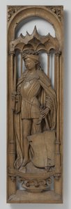 Panel fra en orgelkasse, ca. 1510-20 (eg med spor af polykromi) af School Netherlandish